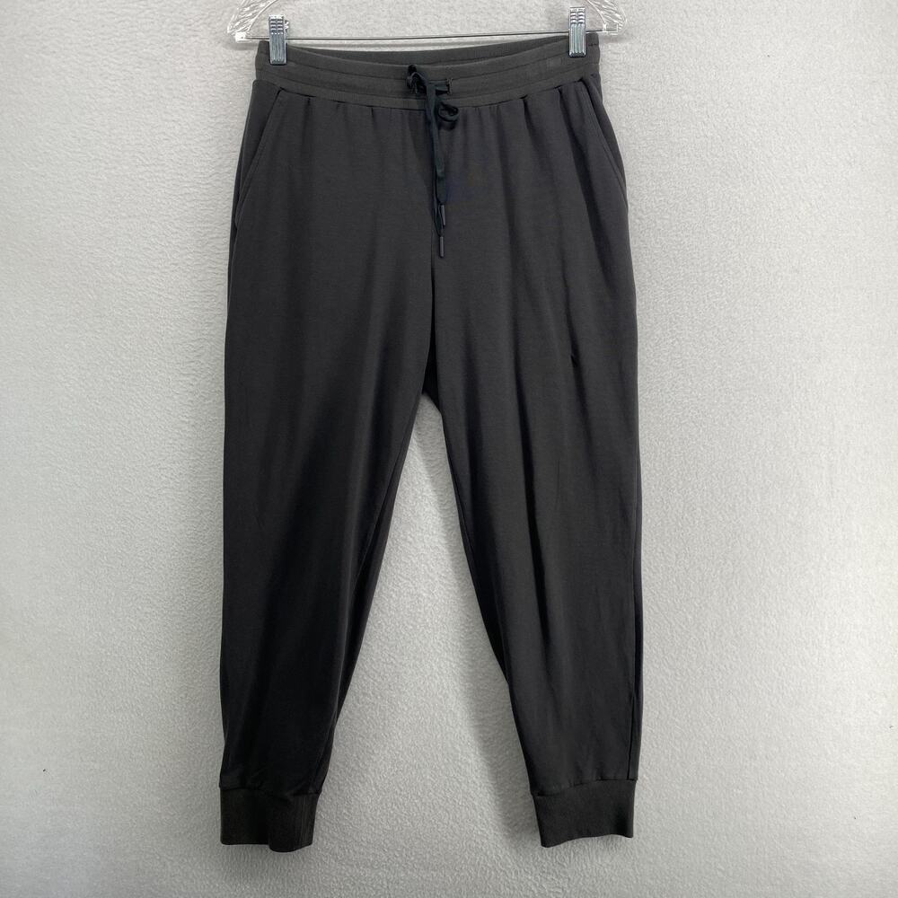 EILEEN FISHER Pants XS Cotton Stretch Jersey Jogger Tapered Drawstring Gray USA